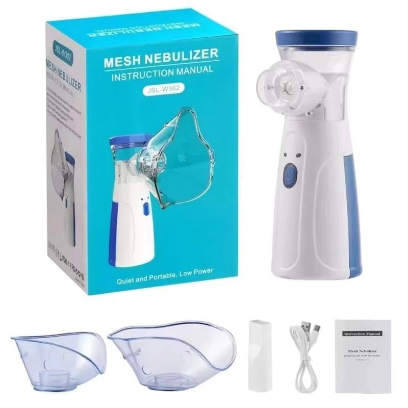 Portable Mesh Nebulizer for Adults & Kids | For Asthma, Cold & Cough Relief